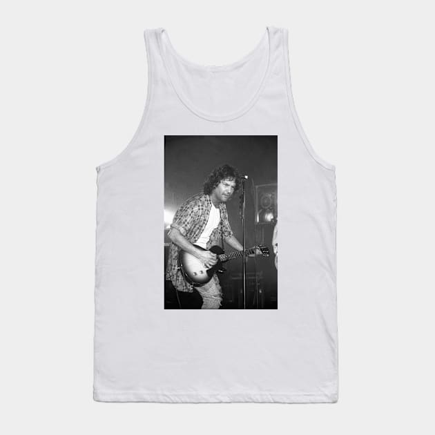 Billy Squier BW Photograph Tank Top by Concert Photos